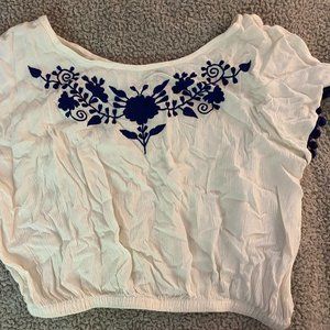 Cropped Greece-Inspired Top